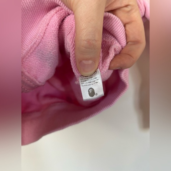 BAPE A Bathing Ape Kids Pink Hoodie 100 - Picture 6 of 12
